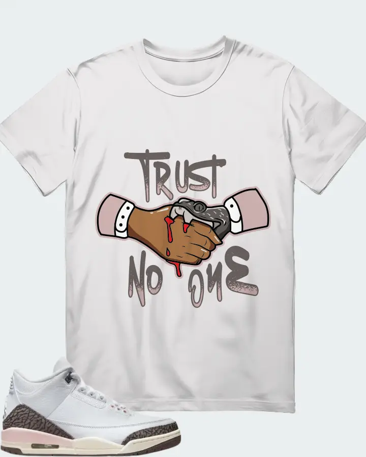 Jordan 3 Retro Sneaker Matching White T-Shirt - Trust No One