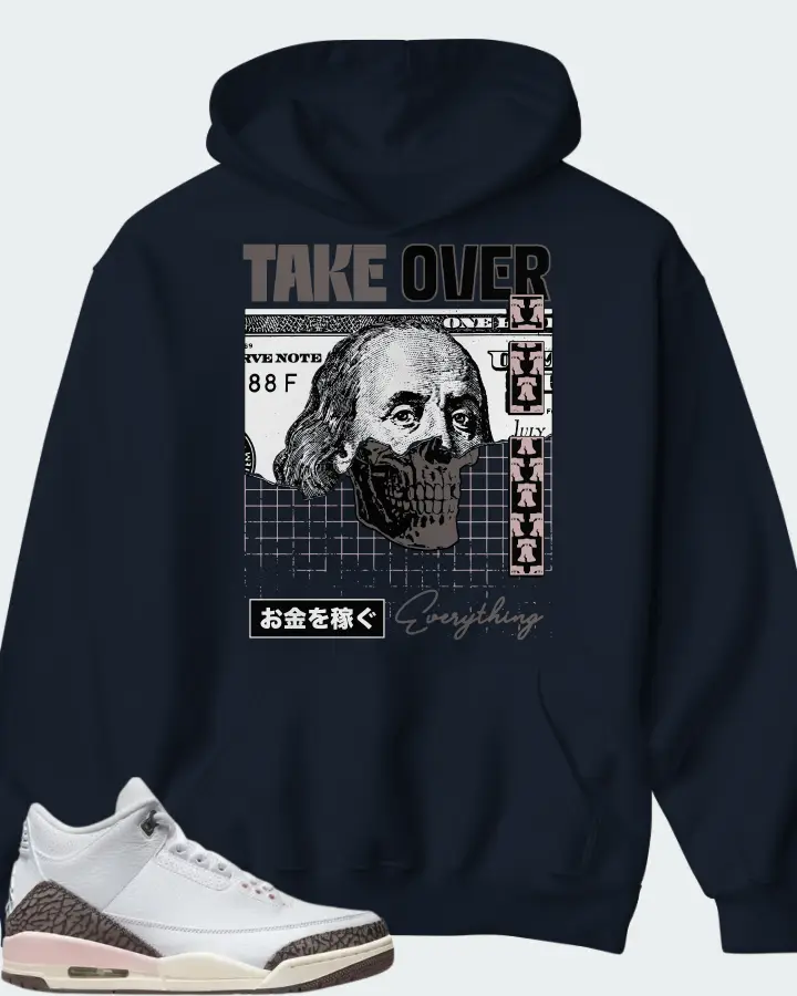 Jordan 3 Retro Sneaker Matching Navy Hoodie - Take Over