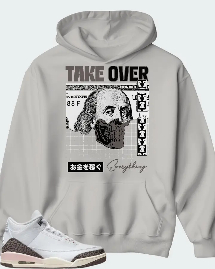 Jordan 3 Retro Sneaker Matching Grey Hoodie - Take Over