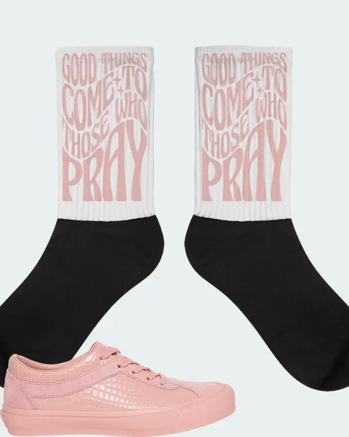 Vans Vault Bold Ni LX  Sneaker Matching White Socks - Good Things Come To Those Who Pray
