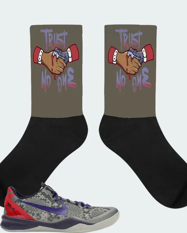 Nike Kobe 8 Sneaker Matching Army Green Socks - Trust No One