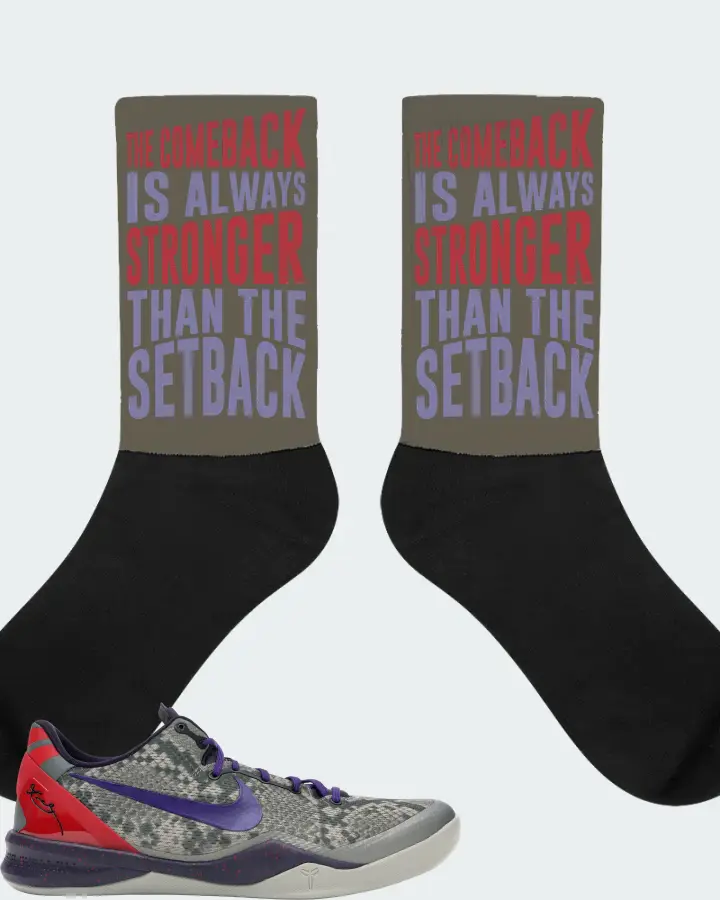 Nike Kobe 8 Sneaker Matching Army Green Socks - The Comeback