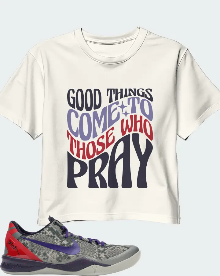 Nike Kobe 8 Sneaker Matching Ecru White Crop Top - Good Things Come To Those Who Pray