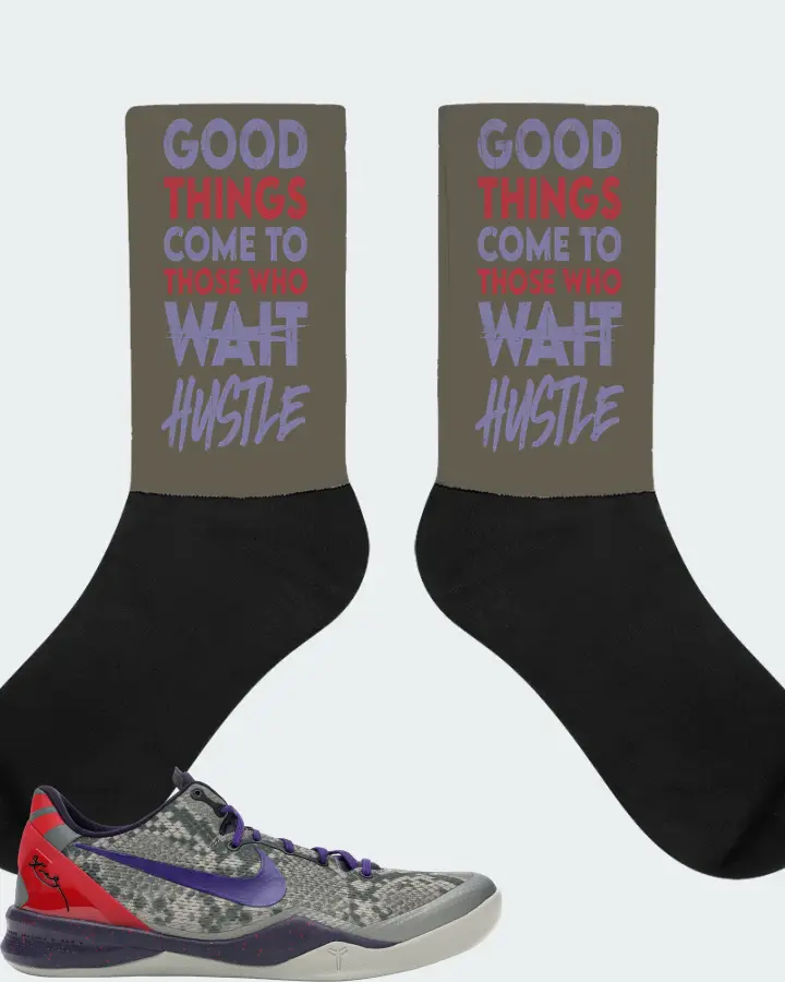 Nike Kobe 8 Sneaker Matching Army Green Socks - Good Things Come