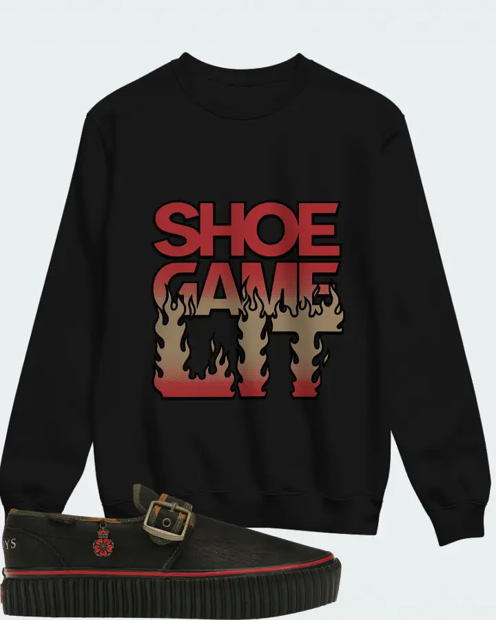 Vans Style 47 Creeper Sneaker Matching Black Sweatshirt - Shoe Game Lit Refreshed
