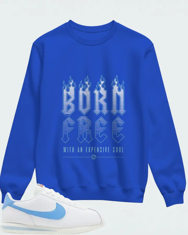 Wmns Nike Cortez University Blue Matching Sweatshirt