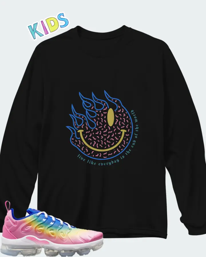 Nike Air VaporMax Plus Rainbow (Women's) Matching Kid's Long Sleeve T-Shirt