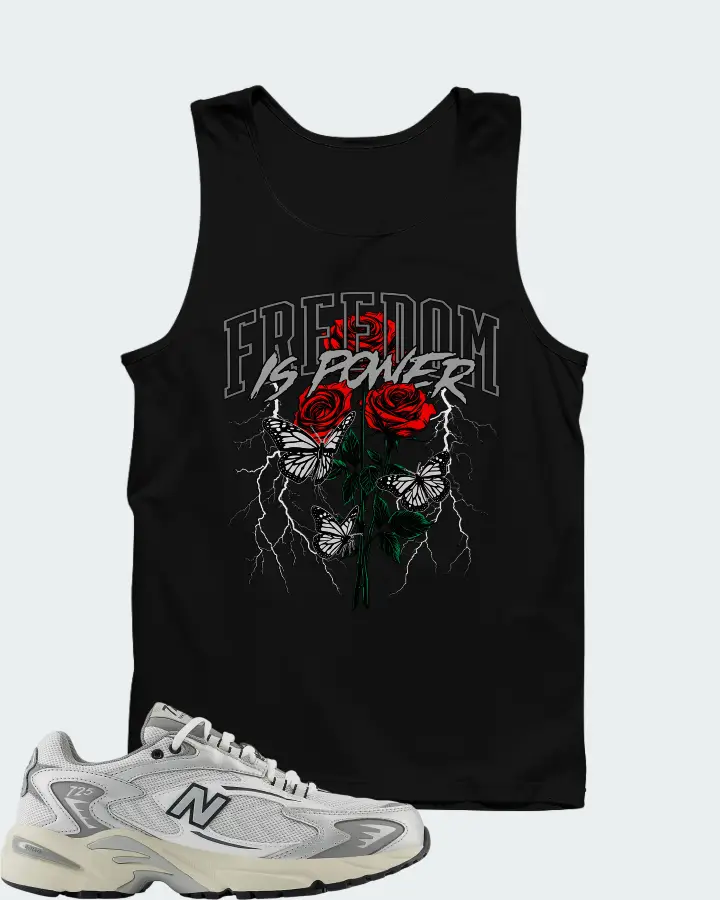 New Balance 725v1 White Metallic Silver Grey Matching Tank Top