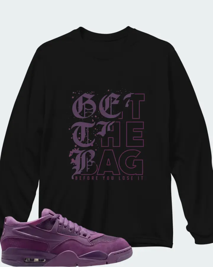 Air Jordan 4 RM Grimace  Matching Long Sleeve T-Shirt