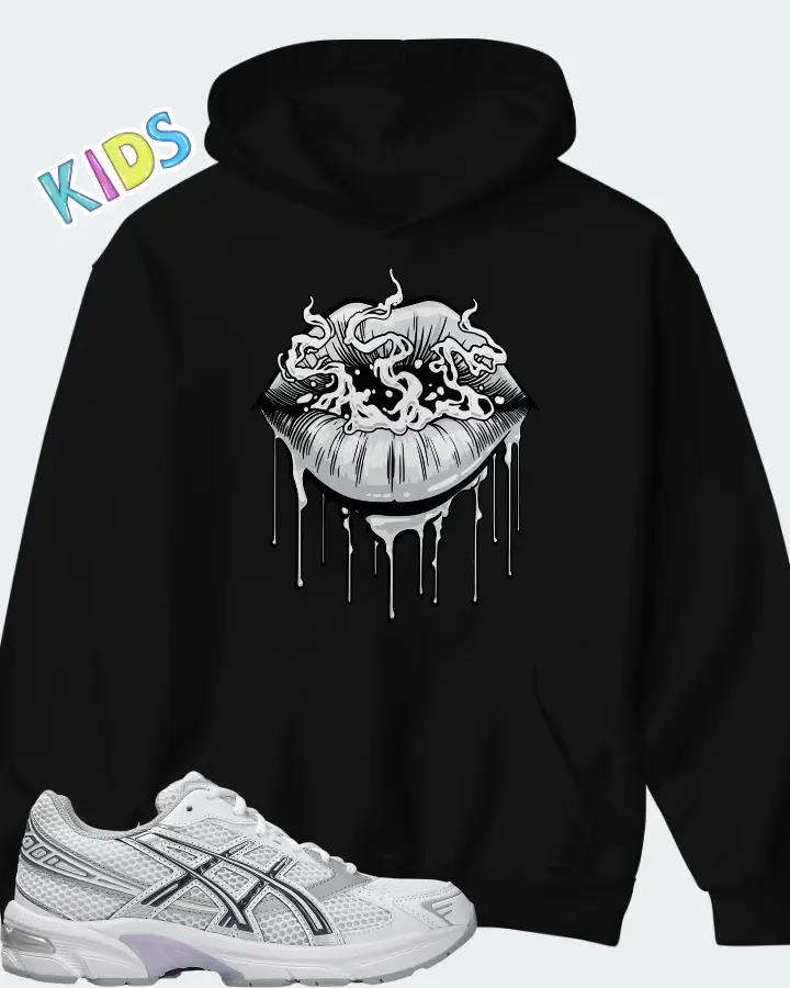 Asics Gel-1130 White Carrier Grey Lilac Matching Kid's Hoodie
