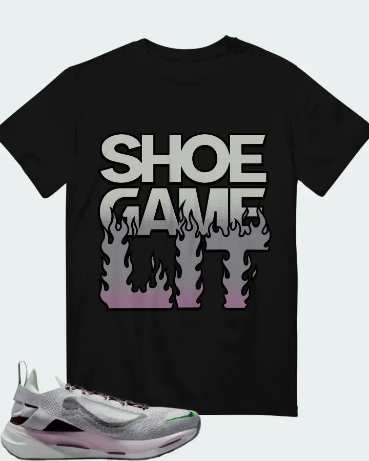 Nike Spark Flyknit Burgundy Crush and Racer Blue Sneaker Matching Black T-Shirt - Shoe Game Lit Refreshed