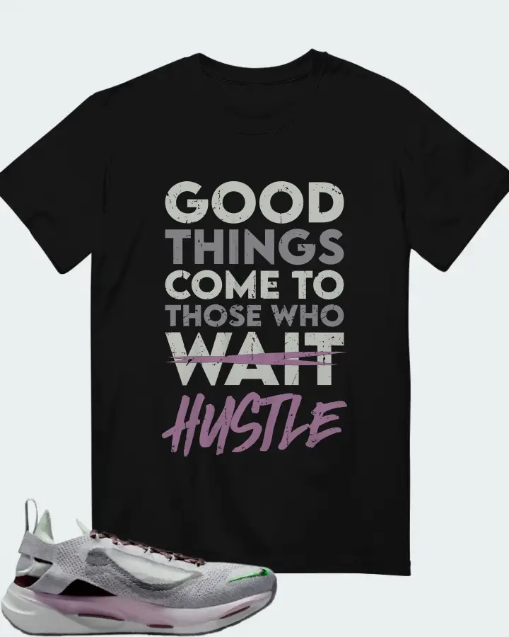 Nike Spark Flyknit Burgundy Crush and Racer Blue Sneaker Matching Black T-Shirt - Good Things Come