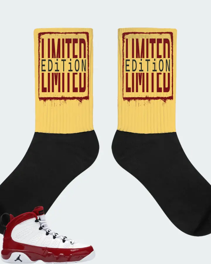 Jordan 9 Retro Sneaker Matching Yellow Socks - LIMITED EDITION