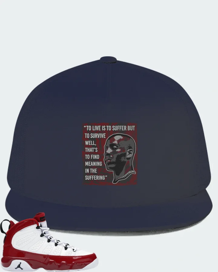 Jordan 9 Retro Sneaker Matching Navy Hat - DMX Suffer Quote