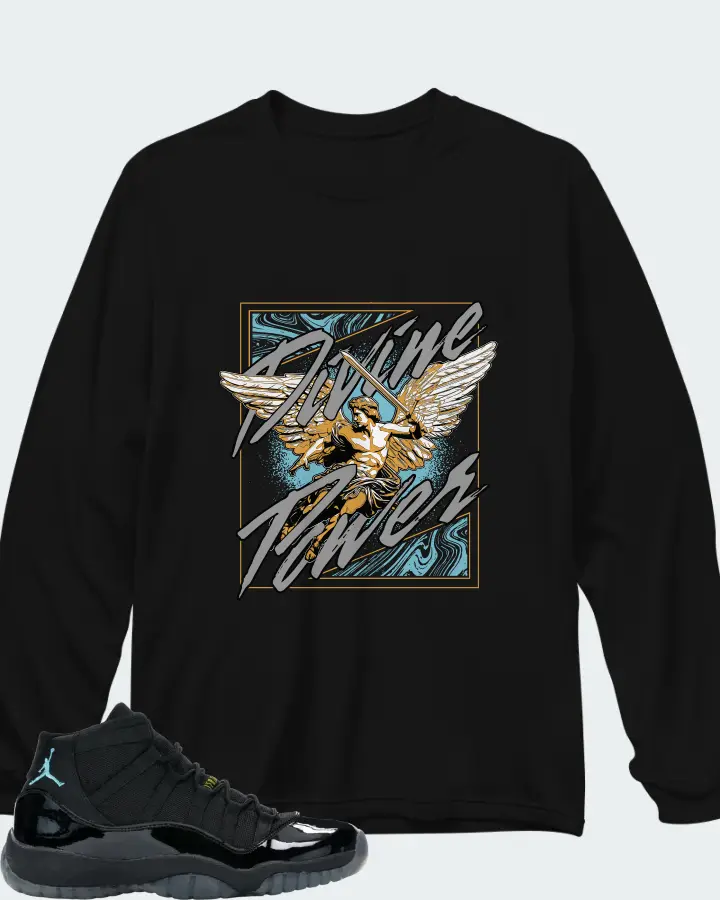 Jordan 11 Retro GS Gamma Blue 2013 Matching Long Sleeve T-Shirt