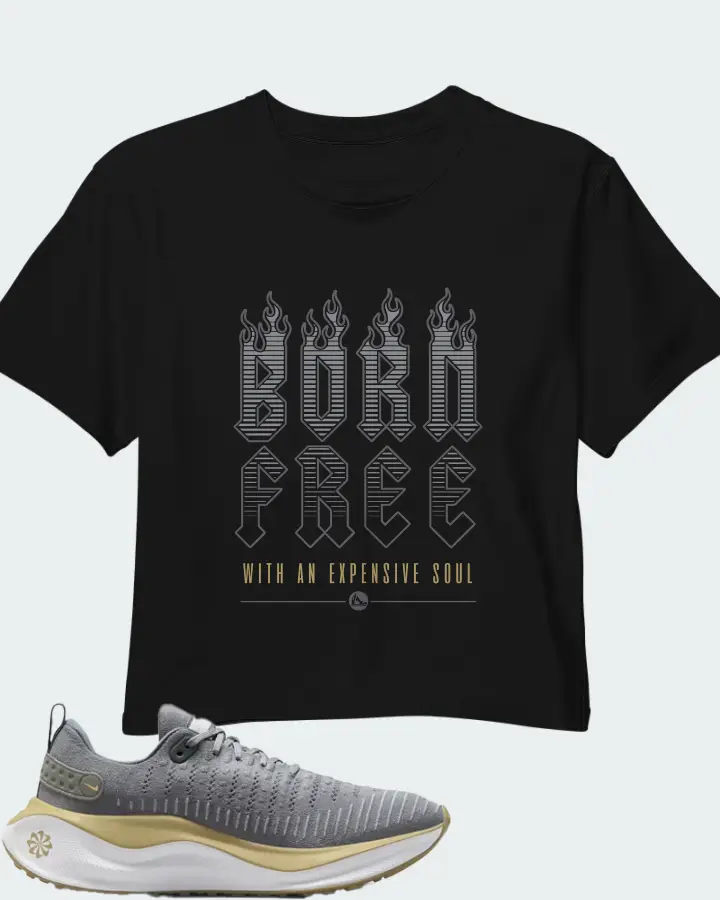 Nike InfinityRN 4 Cool Grey Vegas Gold Matching Crop Top