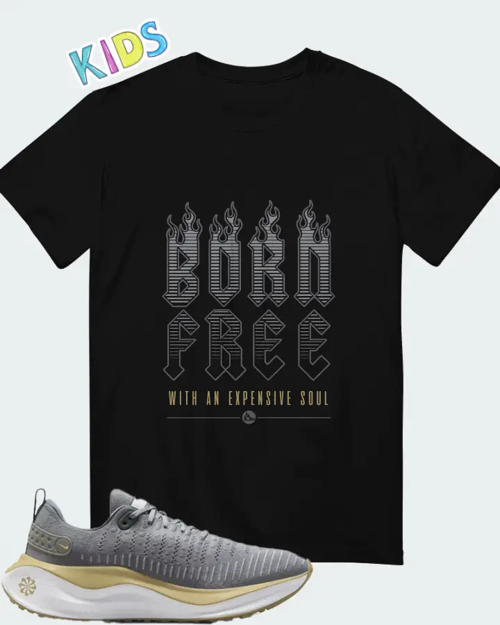 Nike InfinityRN 4 Cool Grey Vegas Gold Matching Kid's T-Shirt