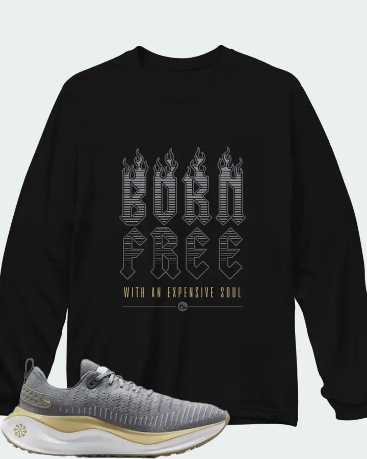 Nike InfinityRN 4 Cool Grey Vegas Gold Matching Long Sleeve T-Shirt