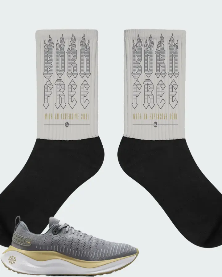 Nike InfinityRN 4 Cool Grey Vegas Gold Matching Socks