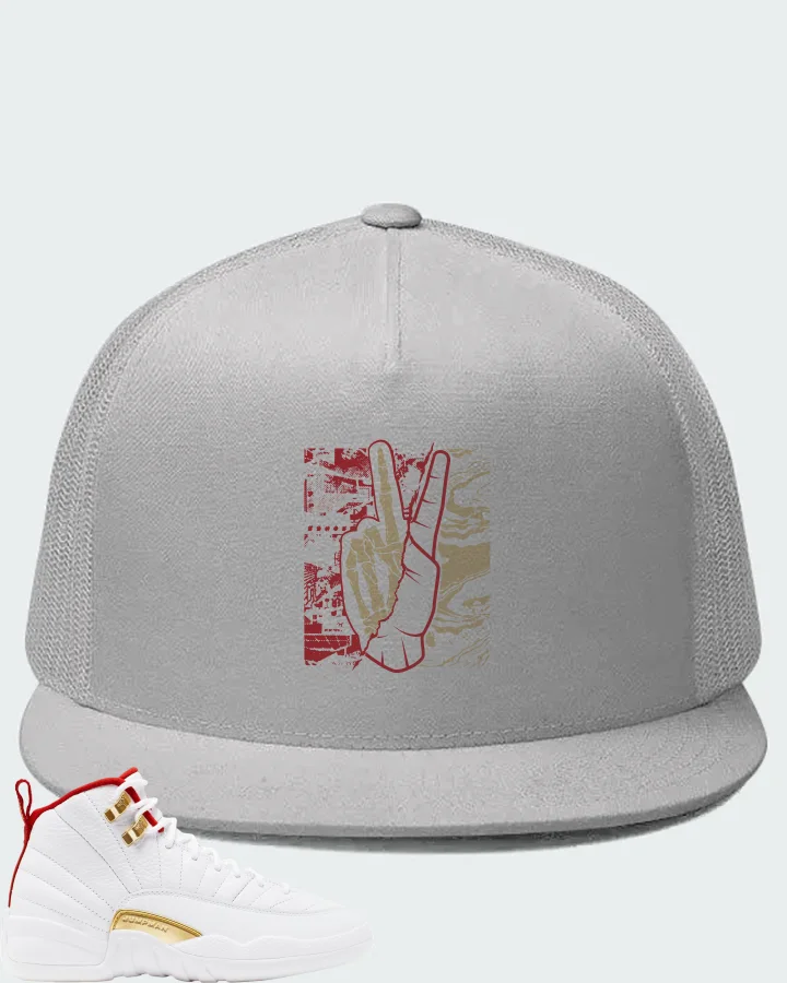 Jordan 12 Retro Sneaker Matching White Hat - Peace of mind