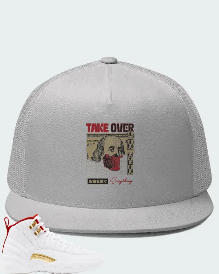 Jordan 12 Retro Sneaker Matching White Hat - Take Over