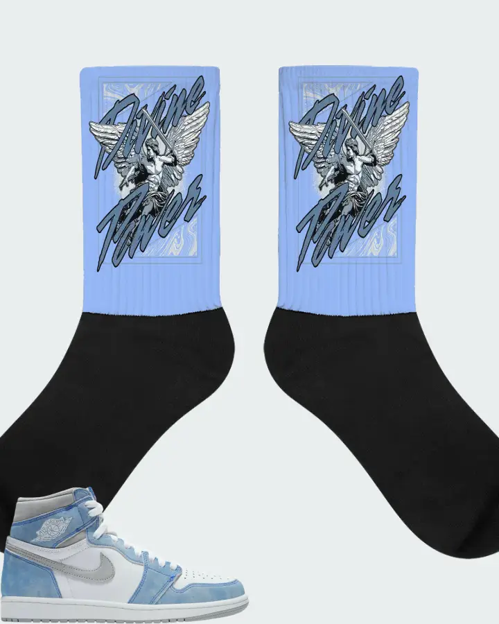 Air Jordan 1 High OG White Light Smoke Grey Matching Socks