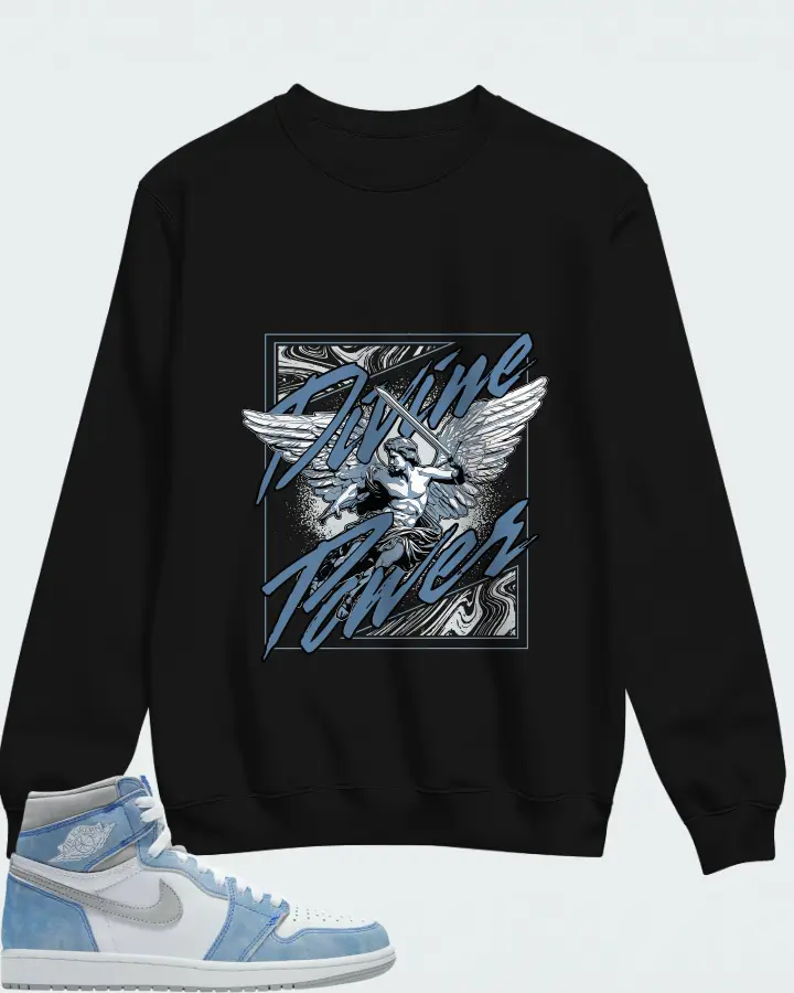 Air Jordan 1 High OG White Light Smoke Grey Matching Sweatshirt
