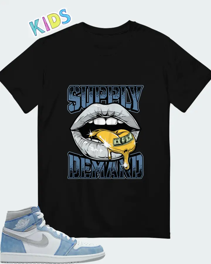 Air Jordan 1 High OG White Light Smoke Grey Matching Kid's T-Shirt