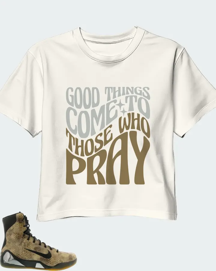 Nike Kobe 9 EXT High Sneaker Matching Ecru White Crop Top - Good Things Come To Those Who Pray
