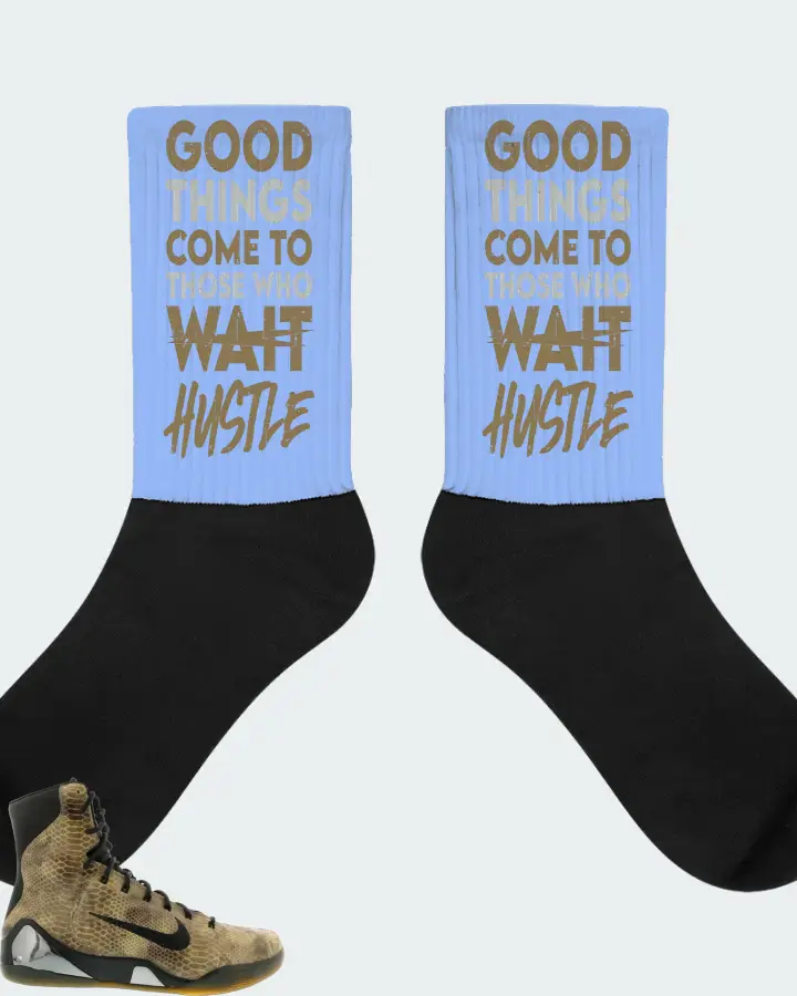 Nike Kobe 9 EXT High Sneaker Matching Carolina Blue Socks - Good Things Come
