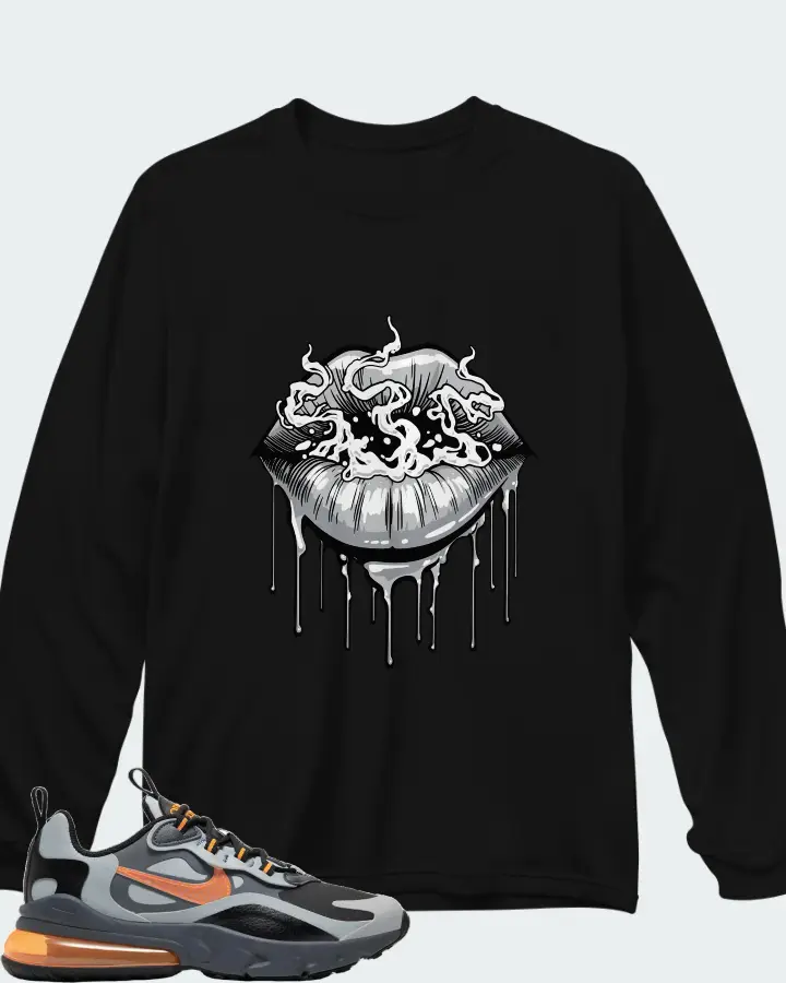 Nike Air Max 270 React Winter Wolf Grey Matching Long Sleeve T-Shirt