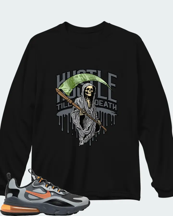 Nike Air Max 270 React Winter Wolf Grey Matching Long Sleeve T-Shirt