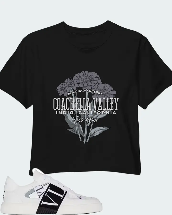 Valentino Garavani VL7N Sneaker Low Top White Black Grey Matching Crop Top