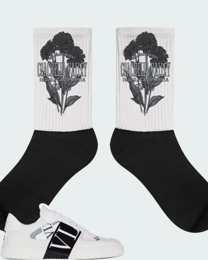 Valentino Garavani VL7N Sneaker Low Top White Black Grey Matching Socks