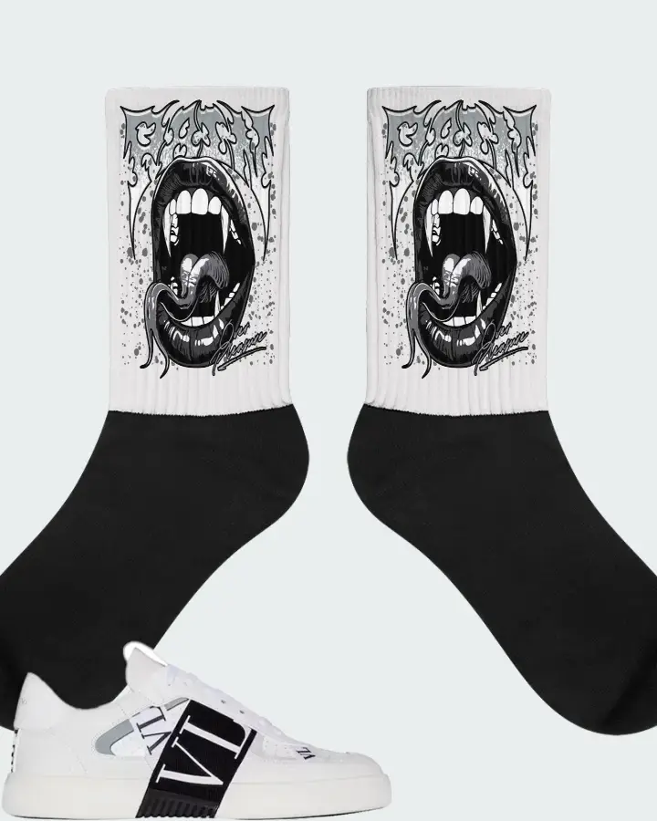 Valentino Garavani VL7N Sneaker Low Top White Black Grey Matching Socks