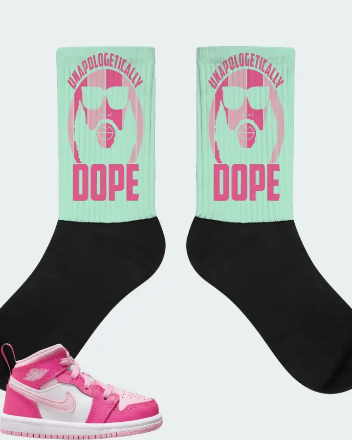 Jordan 1 Mid Sneaker Matching Mint Socks - UNAPOLOGETICALLY DOPE Man