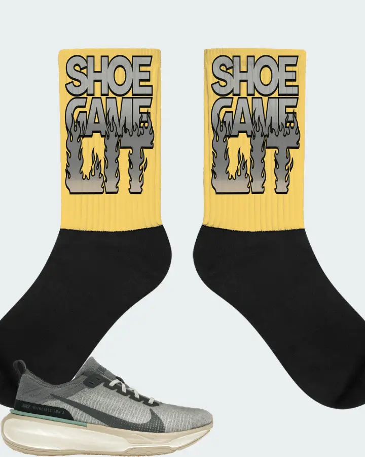Nike ZoomX Invincible Run 3 Sneaker Matching Yellow Socks - Shoe Game Lit Refreshed