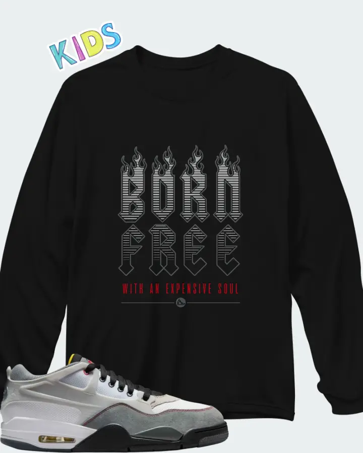 Air Jordan 4 RM Motorsports  Matching Kid's Long Sleeve T-Shirt