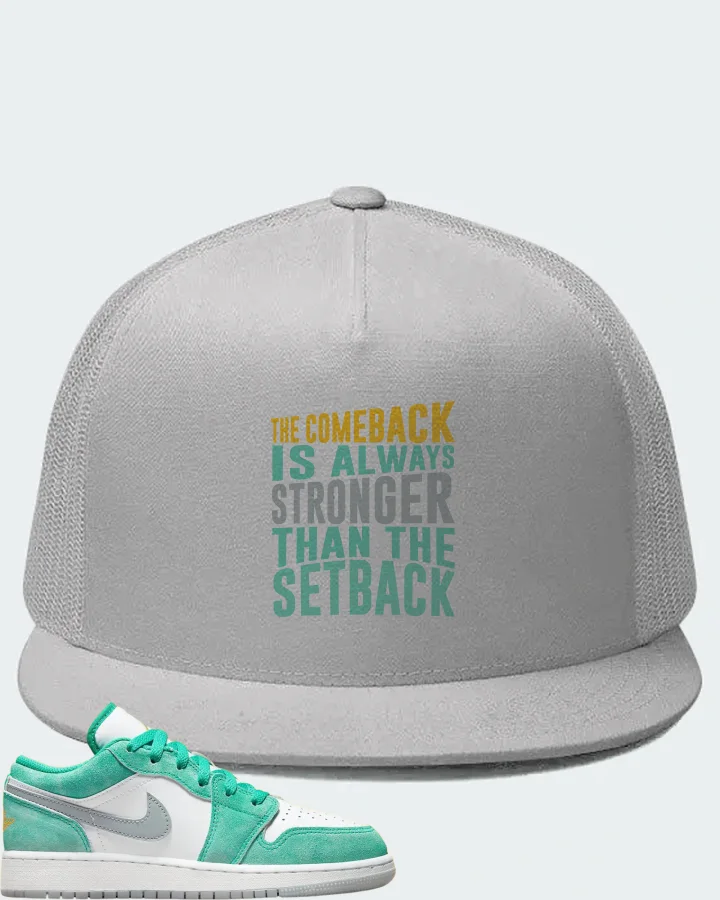Jordan 1 Low Sneaker Matching White Hat - The Comeback