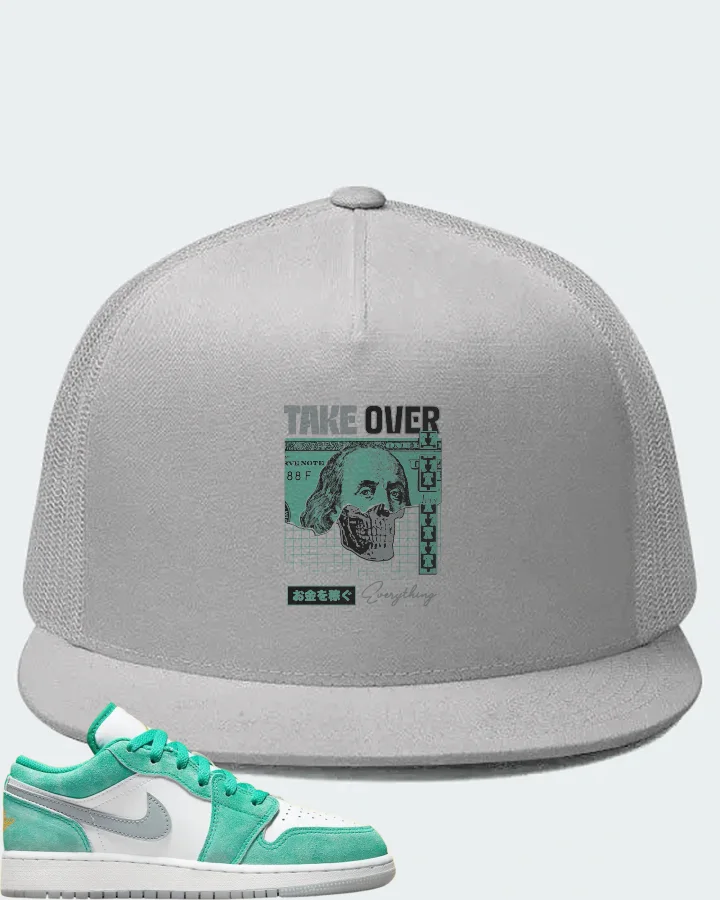Jordan 1 Low Sneaker Matching White Hat - Take Over
