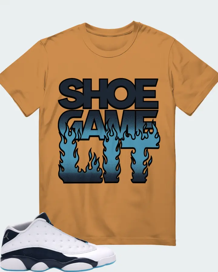 Jordan 13 Retro Low Sneaker Matching Toast T-Shirt - Shoe Game Lit Refreshed