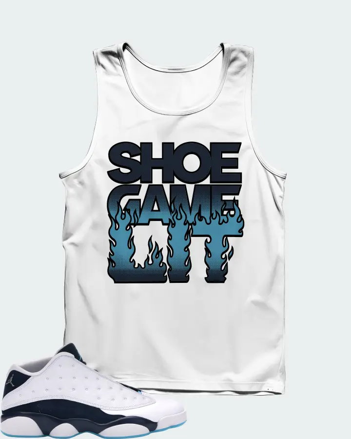 Jordan 13 Retro Low Sneaker Matching White Tank Top - Shoe Game Lit Refreshed