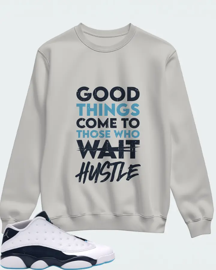 Jordan 13 Retro Low Sneaker Matching Grey Sweatshirt - Good Things Come
