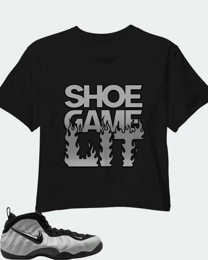 Nike Air Foamposite Pro Wolf Grey Matching Crop Top