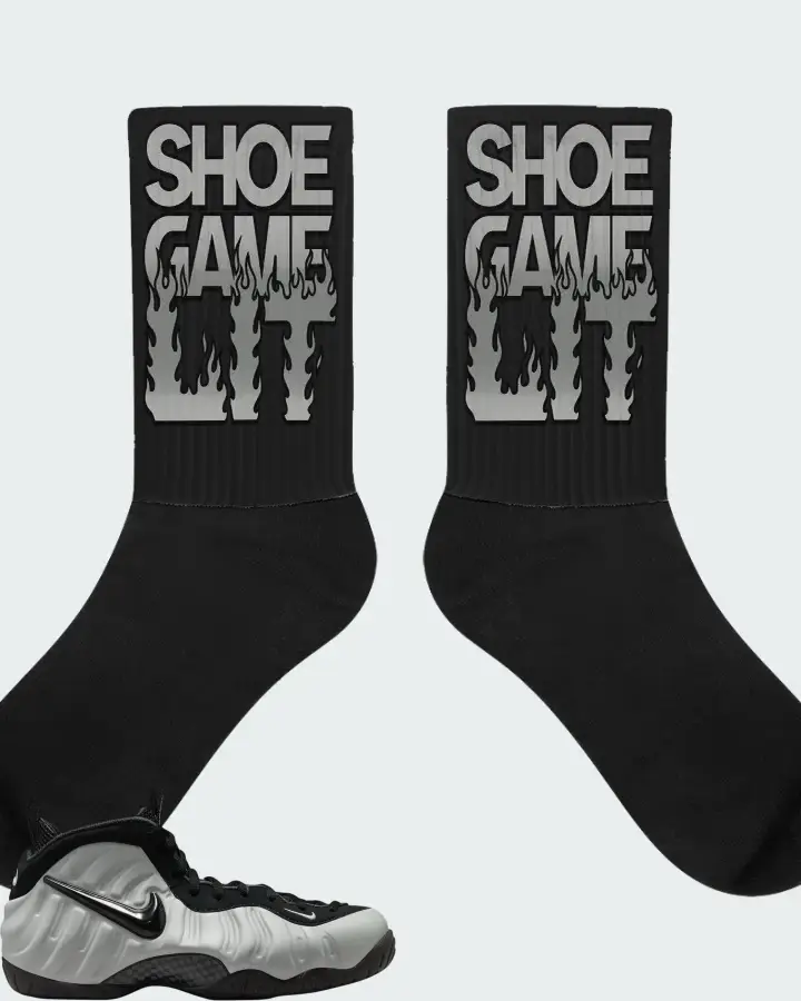 Nike Air Foamposite Pro Wolf Grey Matching Socks