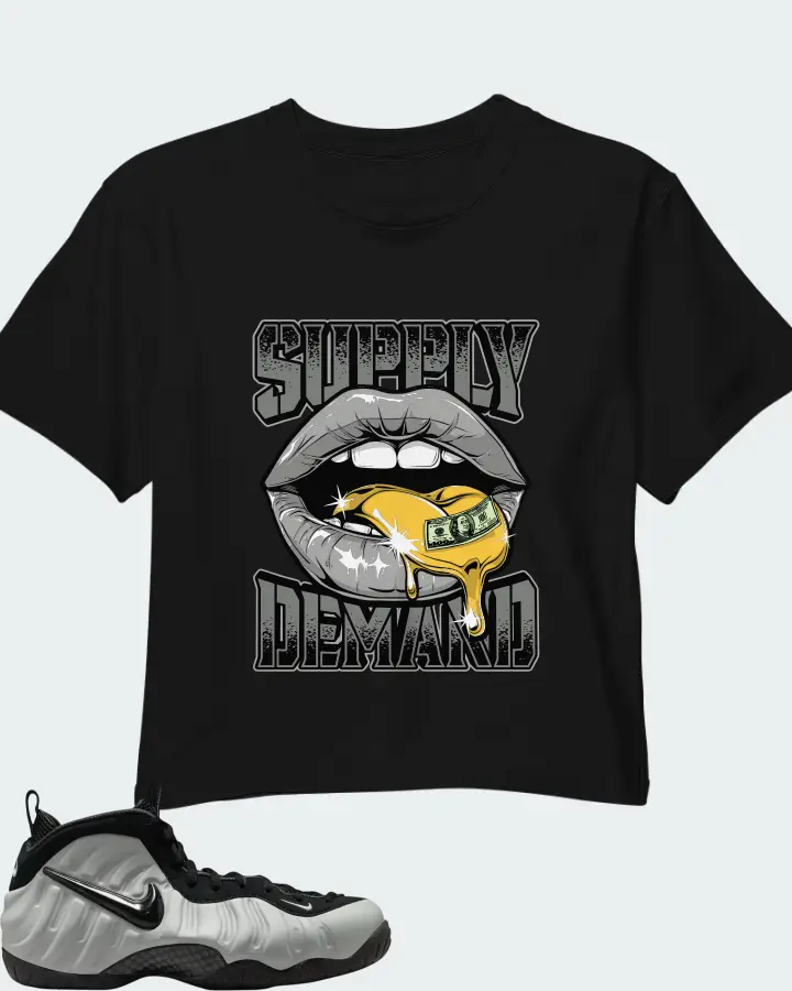 Nike Air Foamposite Pro Wolf Grey Matching Crop Top