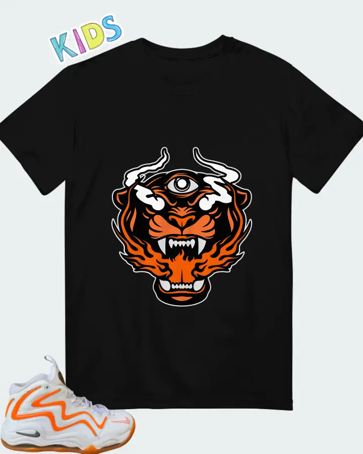 Nike Air Pippen I White Grey Total Orange Matching Kid's T-Shirt