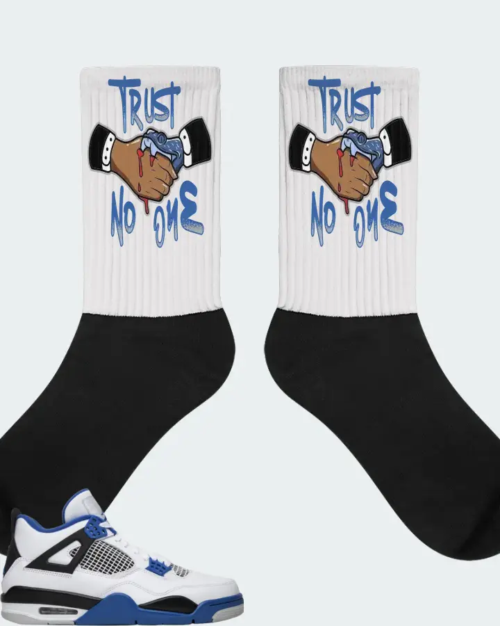 Jordan 4 Retro Sneaker Matching Socks - Trust No One