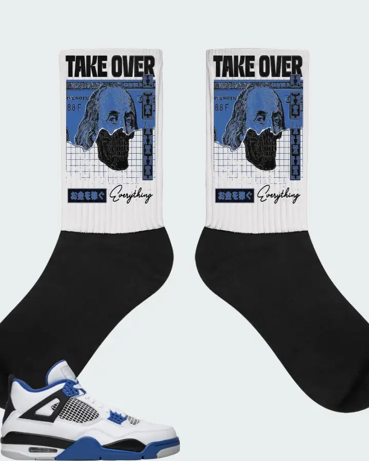 Jordan 4 Retro Sneaker Matching Socks - Take Over