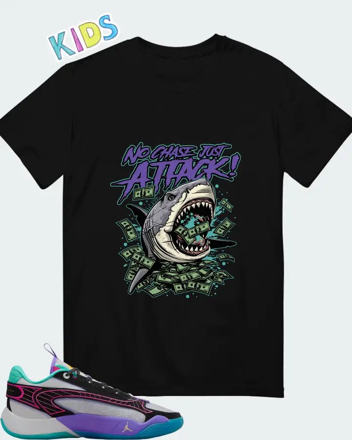 Jordan Luka 2 All-Star Wolf Grey Purple Pink Matching Kid's T-Shirt